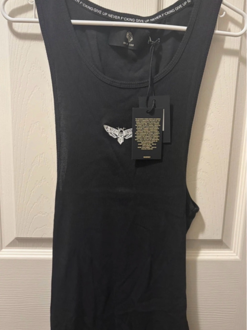 NWT Men’s Darc Sport embroidered death moth black tank size XL. Retails $45.